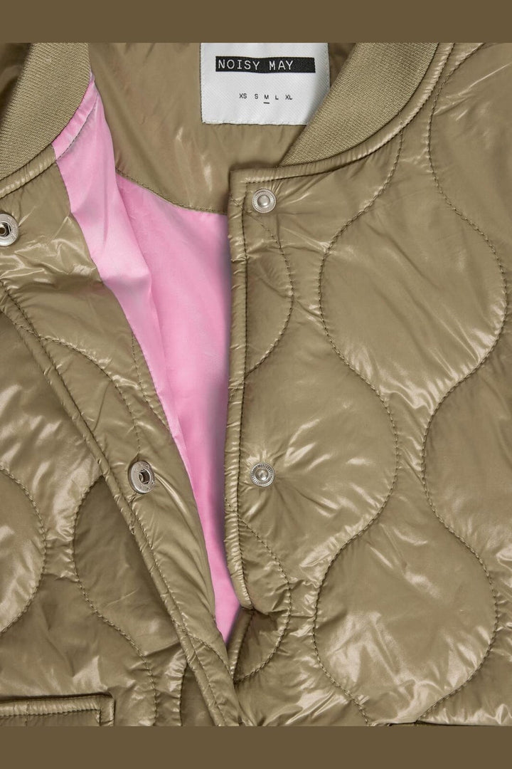 Noisy May - Nmallie Shiny Quilted Jacket - 4948461 Mermaid Begonia Pink