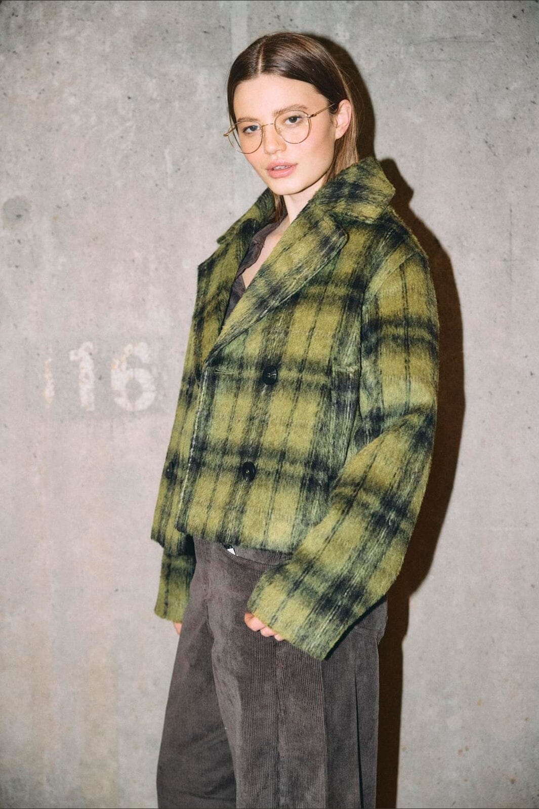 Noisy May - Nmchristina Check Jacket - 5096018 Avocado Checks