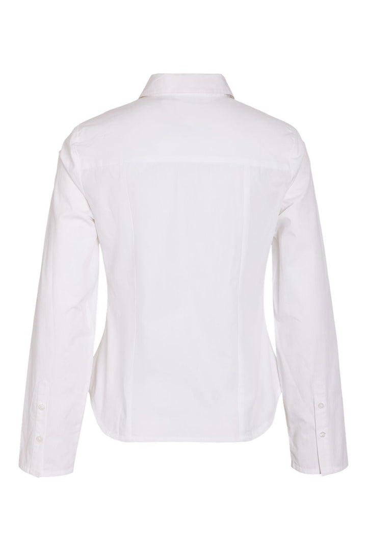 Noisy May - Nmemma L/S Fitted Shirt - 5190525 Bright White