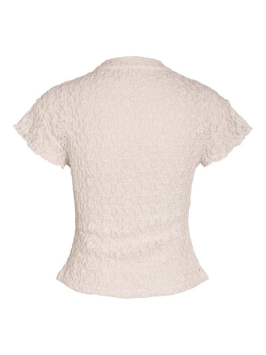 Noisy May - Nmesmee Capsleeve Lace Top - 5231083 Snow White Toppe 