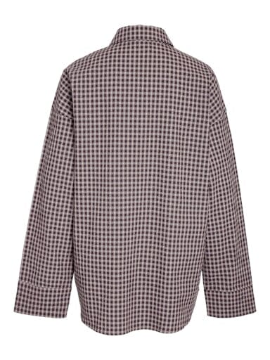 Noisy May - Nmhailey Zoe L/S Check Shirt Tnt/17 - 5185420 Demitasse Birch Skjorter 