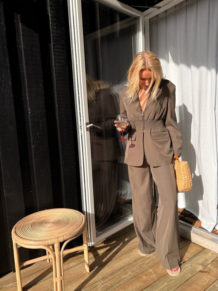 Noisy May - Nmiris N/W Tailored Pant - 4977573 Morel Melange Bukser 