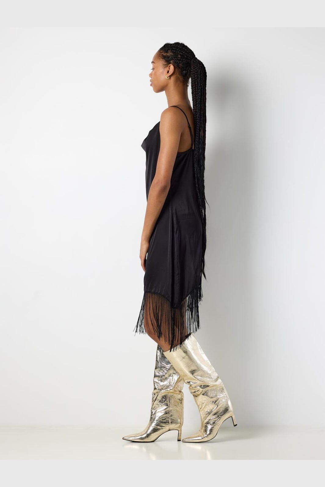 Noisy May - Nmjanet Singlet Fringe Dress - 5151735 Black