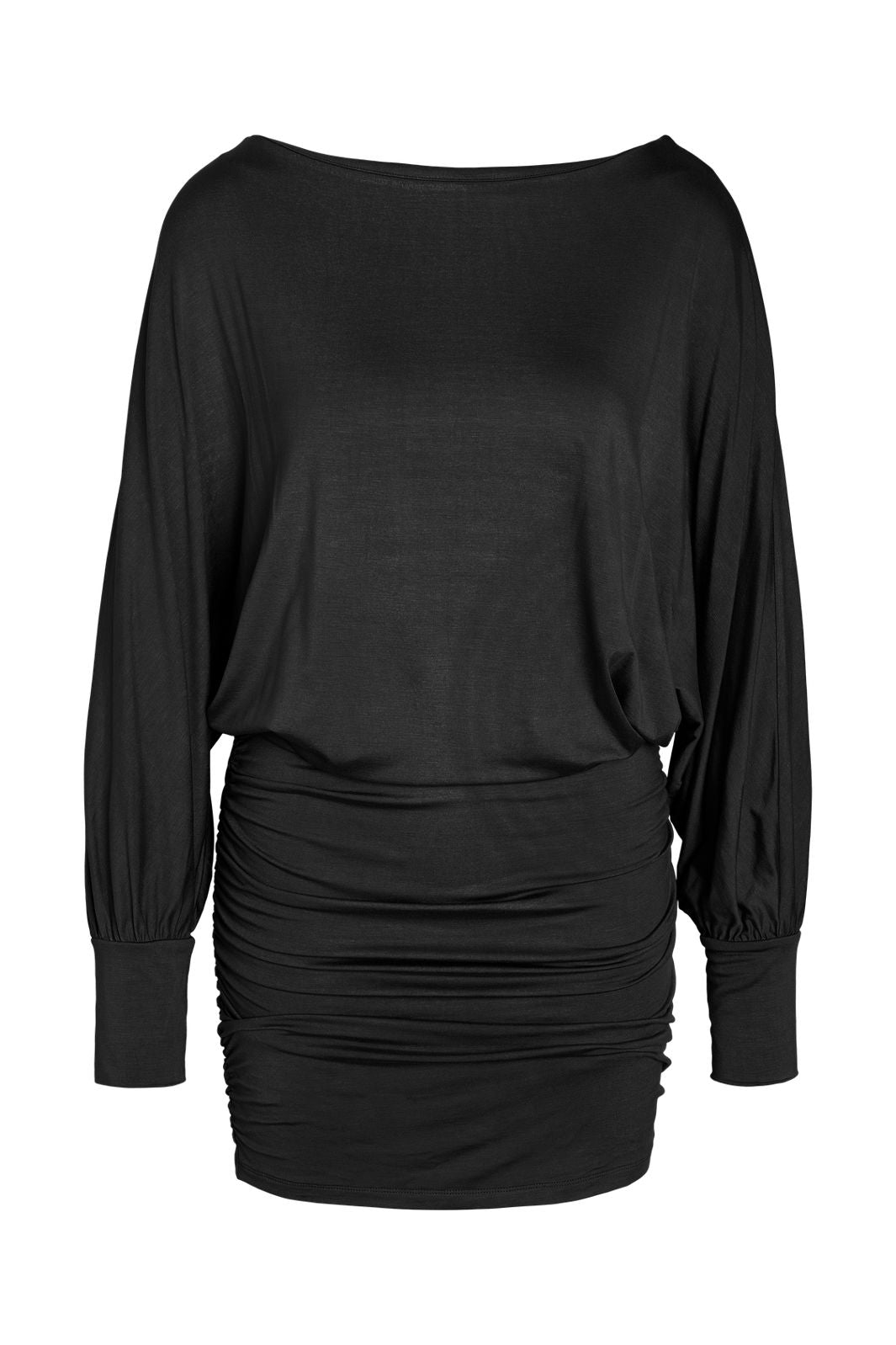 Noisy May - Nmjune L/S Ruching Short Dress - 5246087 Black