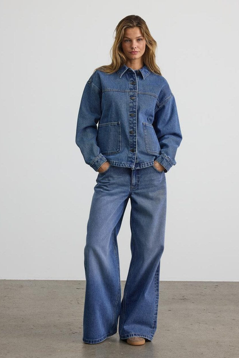 Noisy May - Nmkettie L/S Reg Jcket Vi557Mb - 4762456 Medium Blue Denim