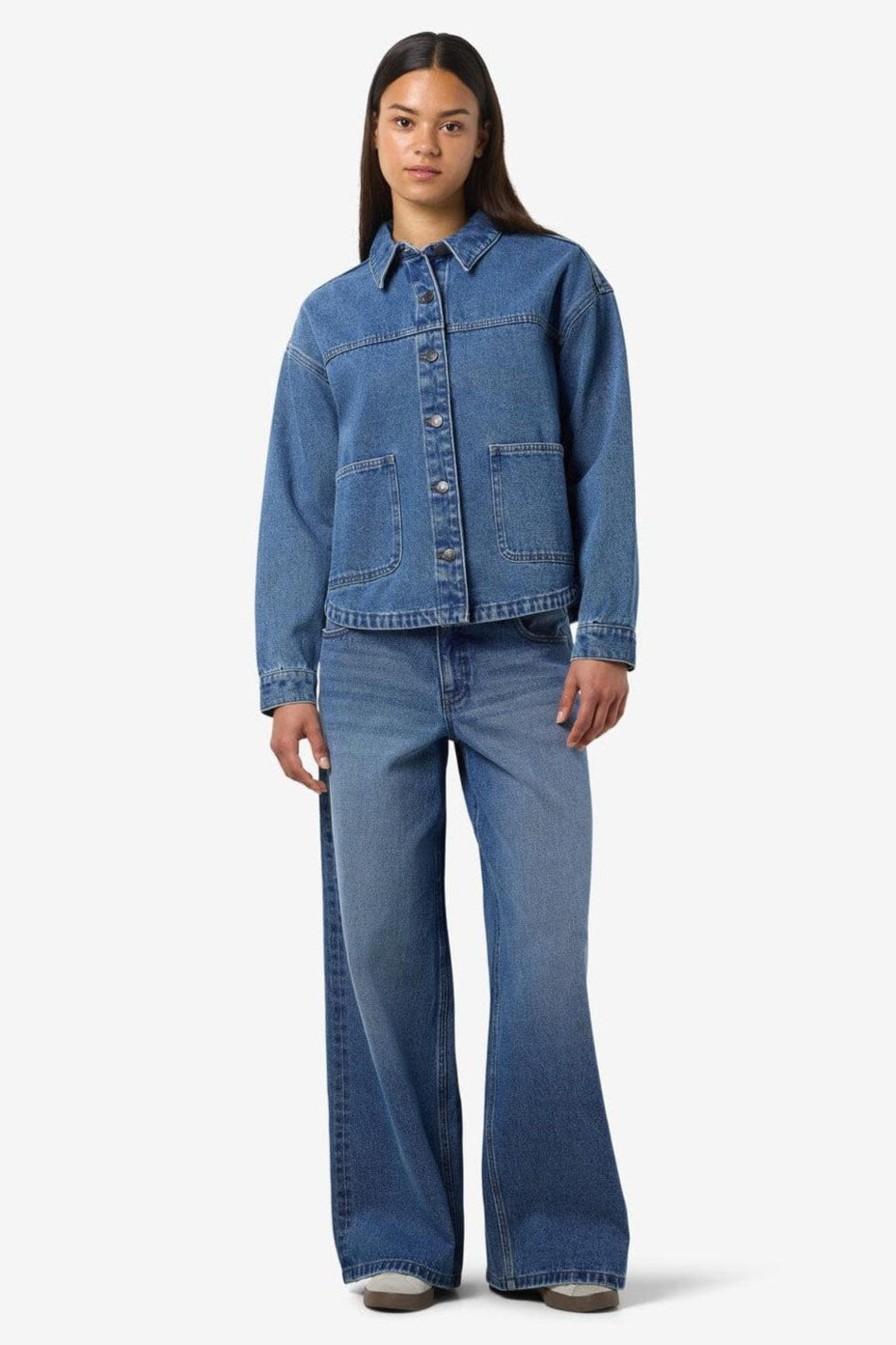 Noisy May - Nmkettie L/S Reg Jcket Vi557Mb - 4762456 Medium Blue Denim