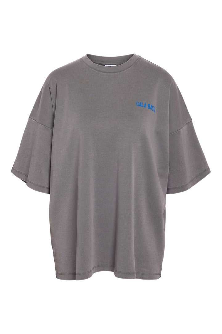 Précommande - Noisy May - Nmkim Unisex Washed T-Shirt - 4880987 Charcoal Gray Sea Shells (Acid Wash)