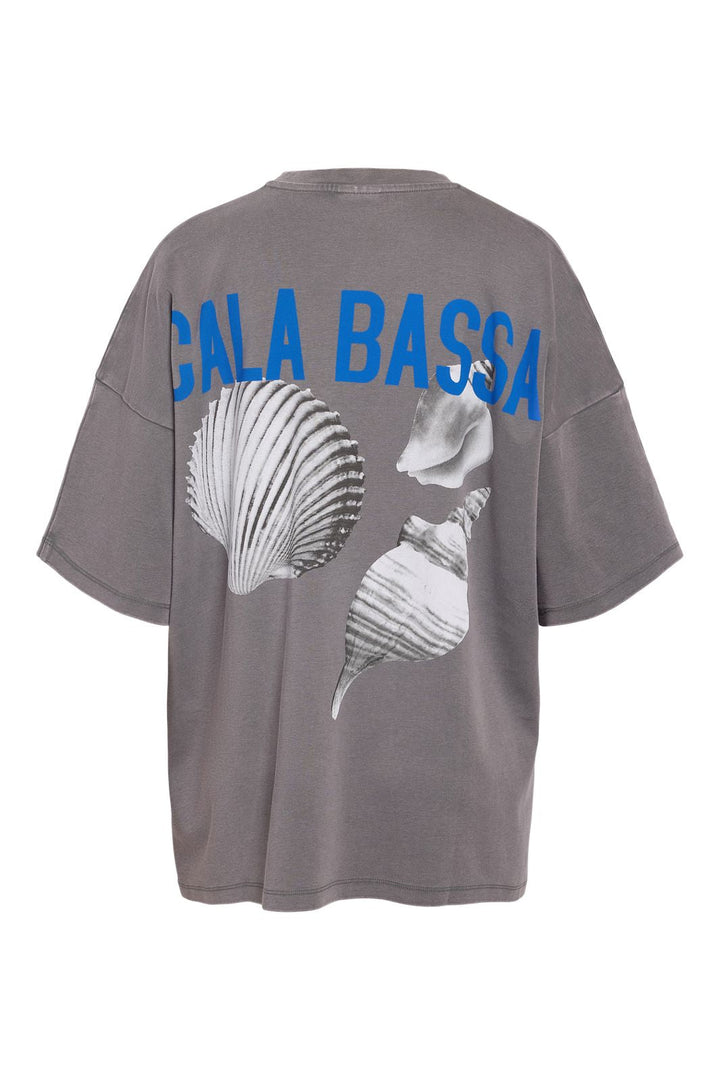Précommande - Noisy May - Nmkim Unisex Washed T-Shirt - 4880987 Charcoal Gray Sea Shells (Acid Wash)