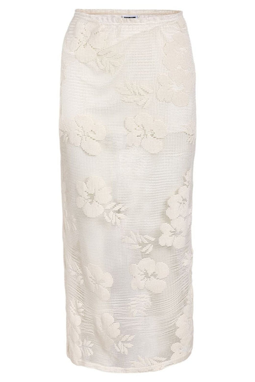 Noisy May - Nmklea Long Flower Lace Back Slit Skirt - 4821930 Birch Nederdele 