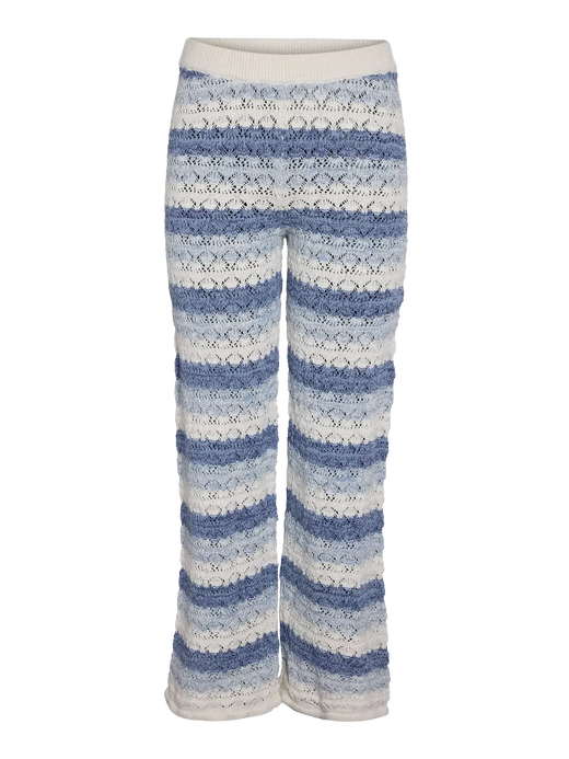 Noisy May - Nmlaika Nw Knit Pants Fwd - 4946479 Birch Blue Combination Bukser 
