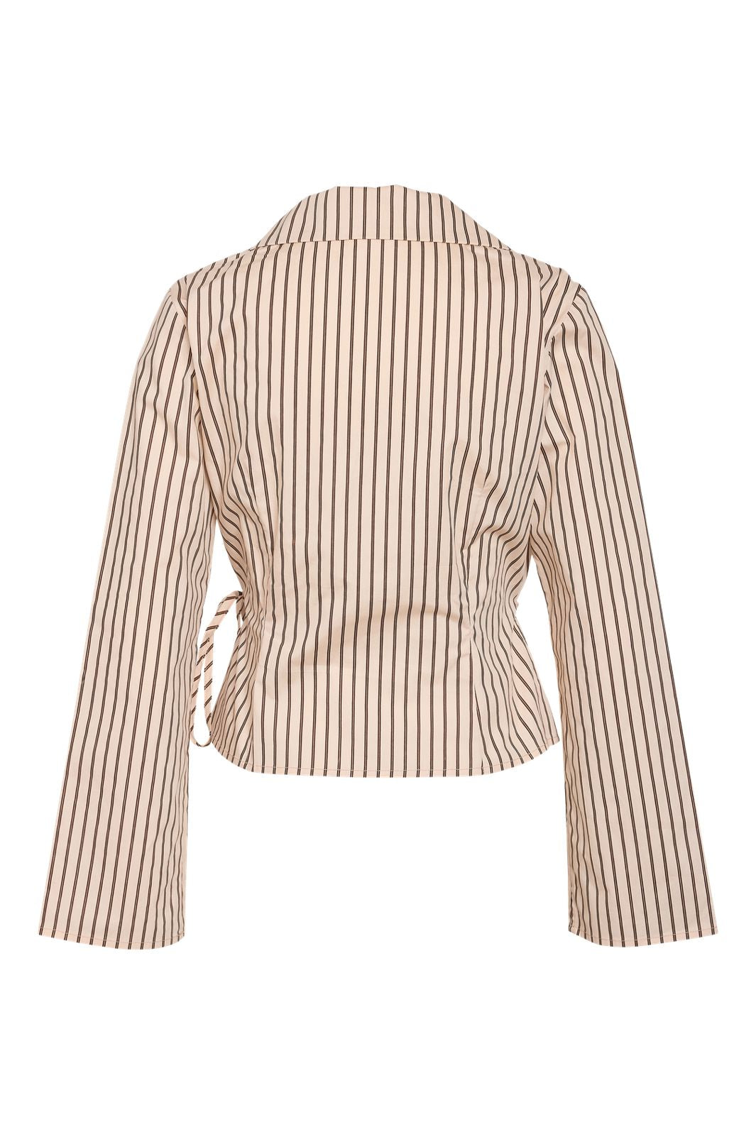 Noisy May - Nmmette L/S Wrap Top - 4998052 Birch Chocolate Brown