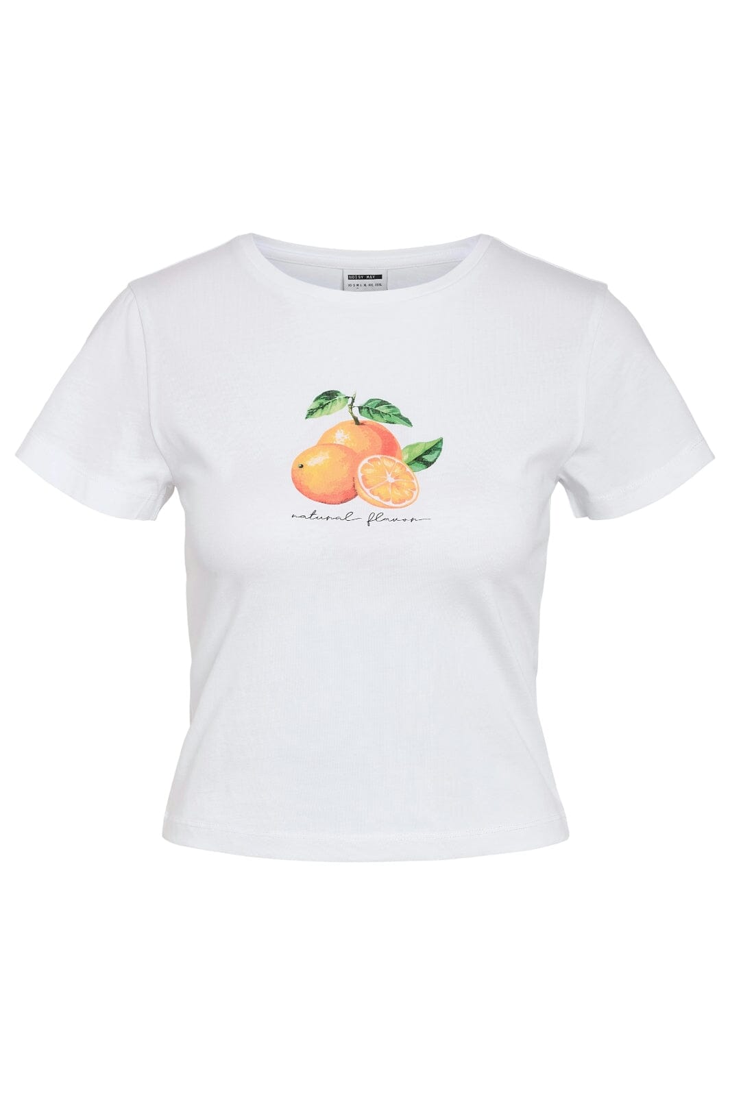 Noisy May - Nmmolly S/S Olive T-Shirt - 4880951 Bright White Orange