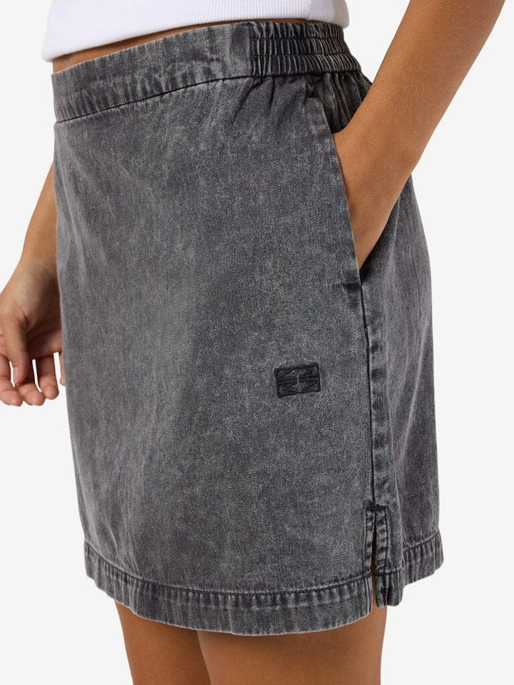 Noisy May - Nmoregon Denim Skirt Bs038Bl - 4944237 Black Denim Nederdele 