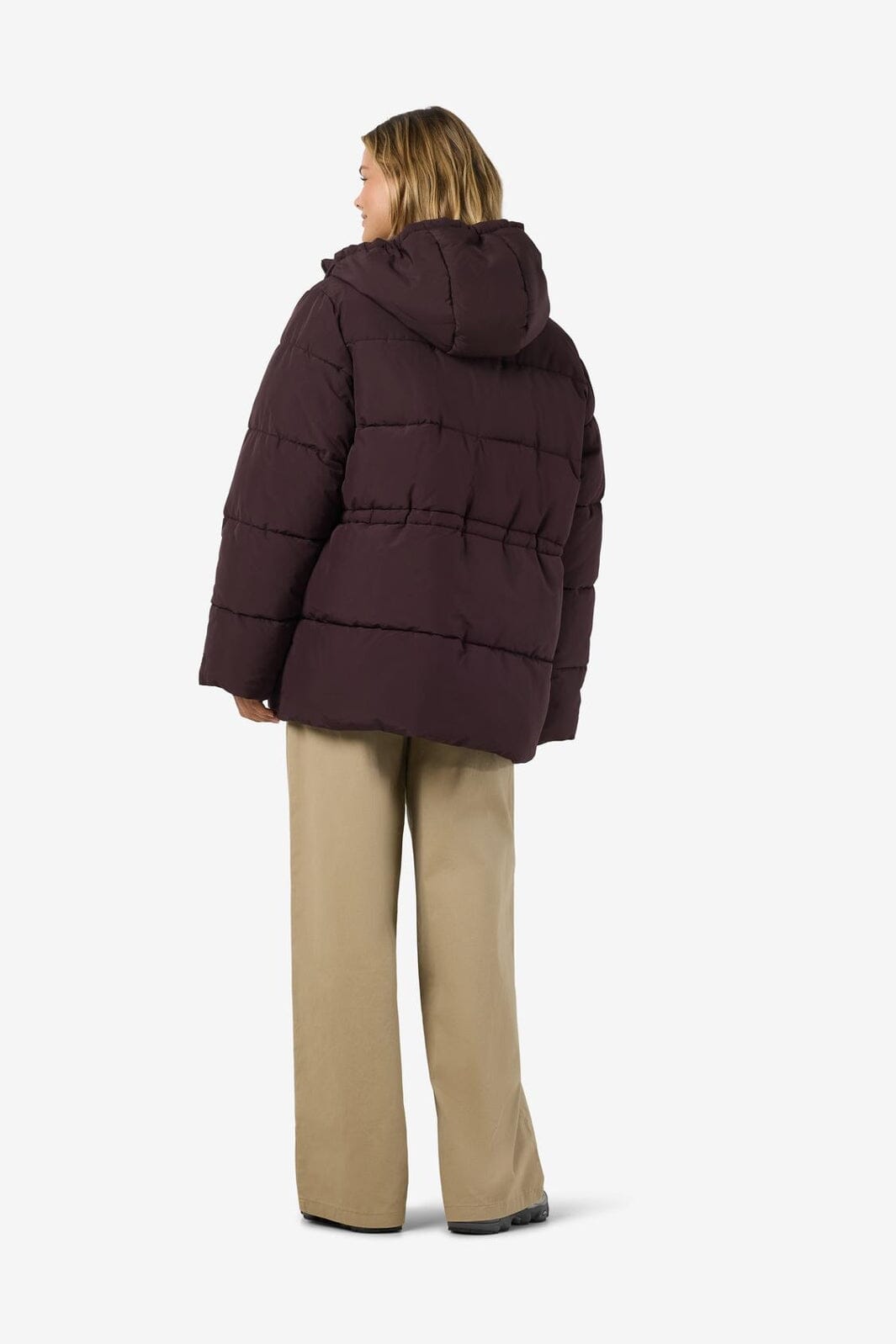Noisy May - Nmrosy Waisted Puffer Jacket - 5024106 Chocolate Plum