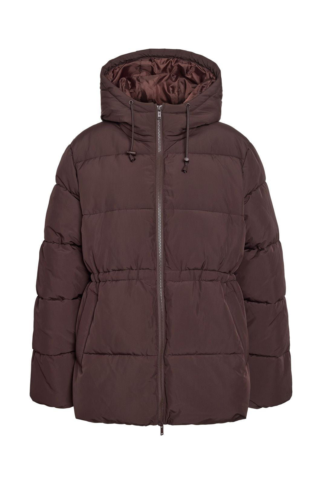 Noisy May - Nmrosy Waisted Puffer Jacket - 5024106 Chocolate Plum