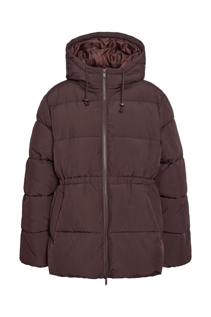 Noisy May - Nmrosy Waisted Puffer Jacket - 5024106 Chocolate Plum