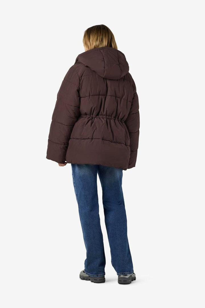 Noisy May - Nmrosy Waisted Puffer Jacket - 5024106 Chocolate Plum