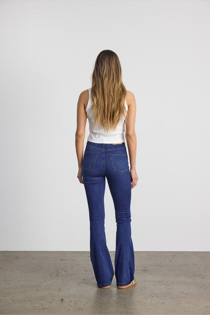 Noisy May - Nmsallie Flared Vi021Mb - 3706615 Medium Blue Denim