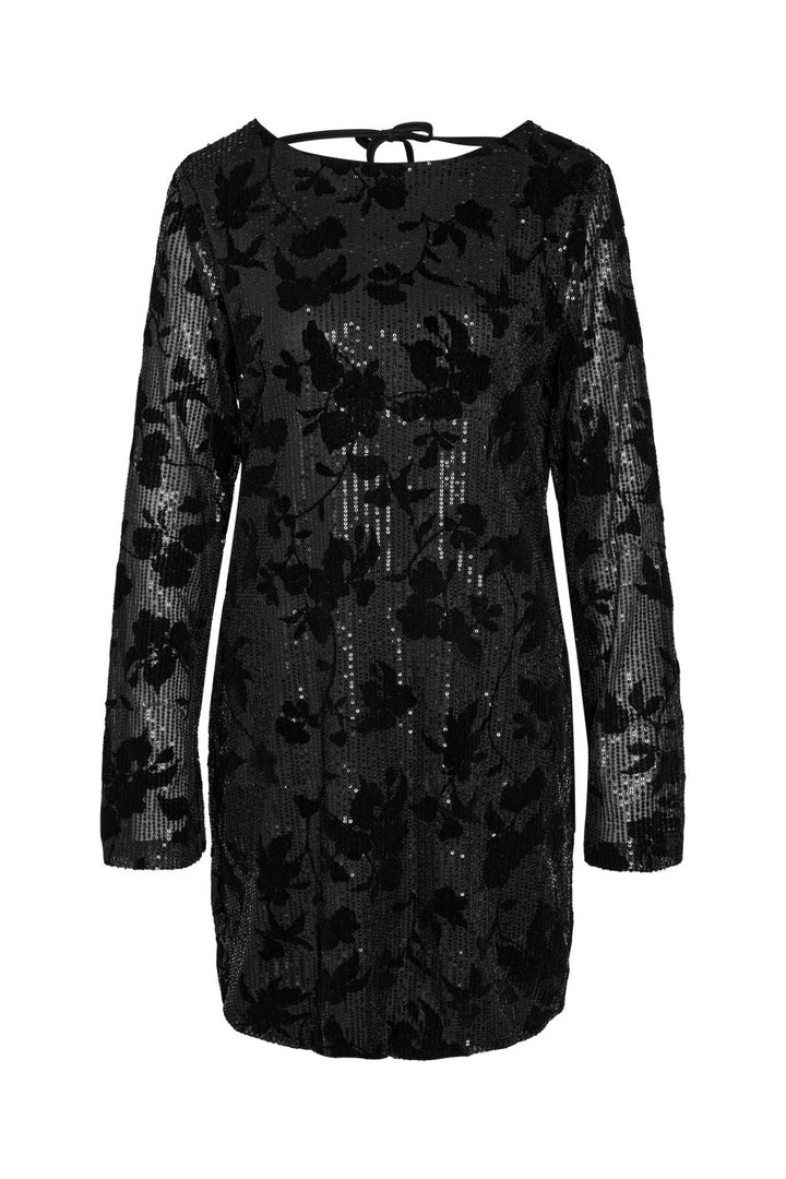 Noisy May - Nmsigna L/S Sequin Short Dress - 5105614 Black