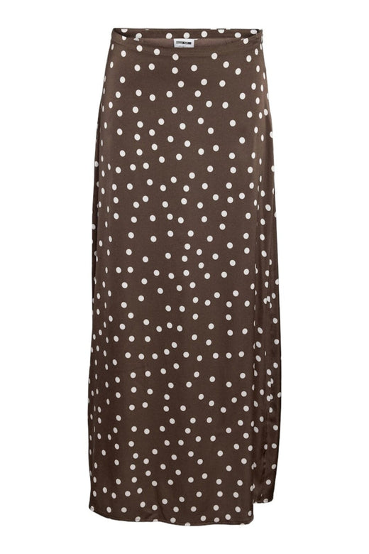 Noisy May x Molly&My - Nmbambi Midi Satin Skirt - 5054595 Chocolate Brown White Polka Nederdele 