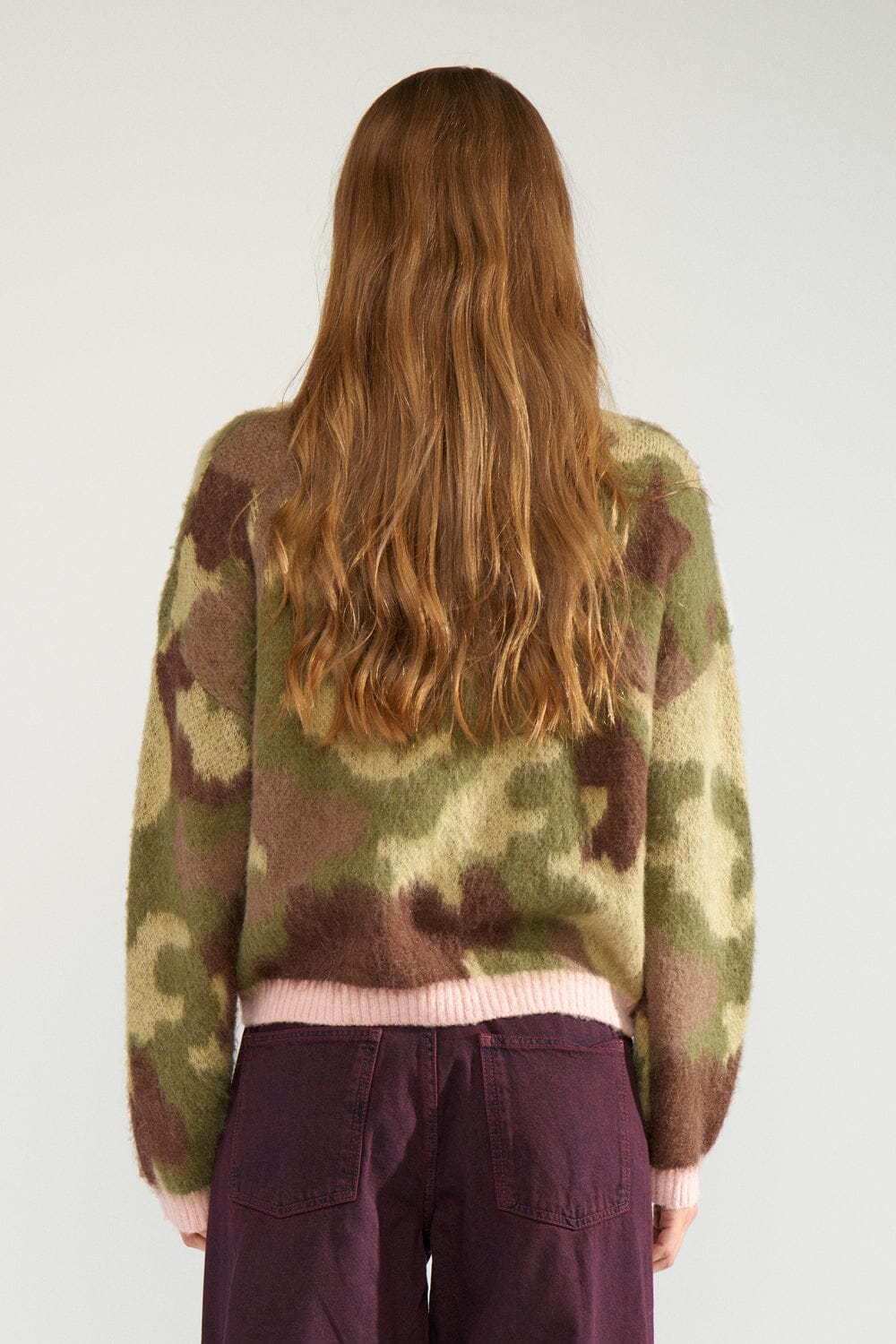 NüMph - Nucamu Pullover 707195 - Calla Green Strikbluser 