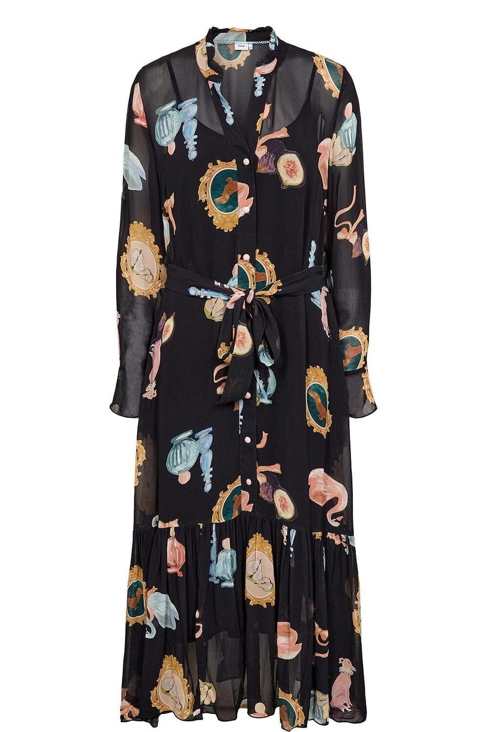 Nümph - Nuophelia Long Dress 707442 - Caviar Kjoler 