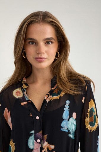 Nümph - Nuophelia Long Dress 707442 - Caviar Kjoler 