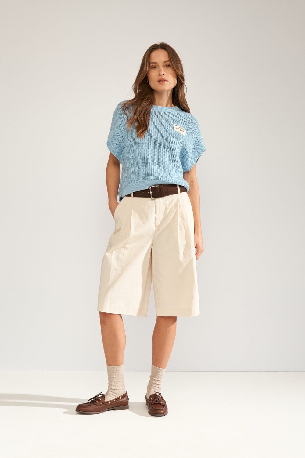 Nümph - Nusanni Pullover 706745 - Placid Blue Strikbluser 