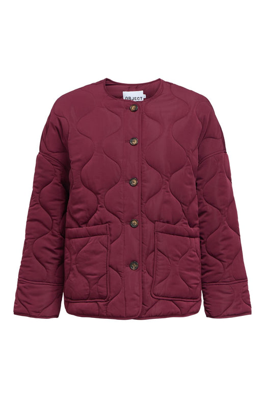 Object - Objallie Ls Lo Quilted Jacket - 5049337 Windsor Wine