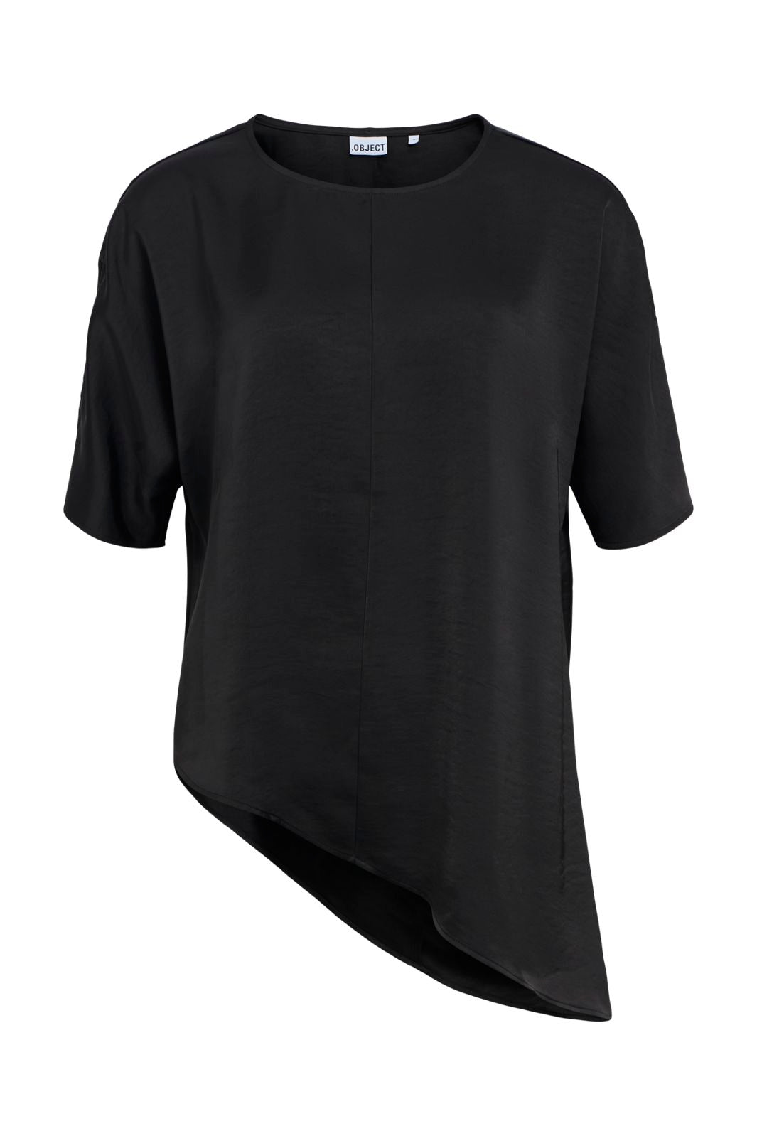 Object - Objchilli S/S Asymmetric Slit Top 148Div - 5201663 Black