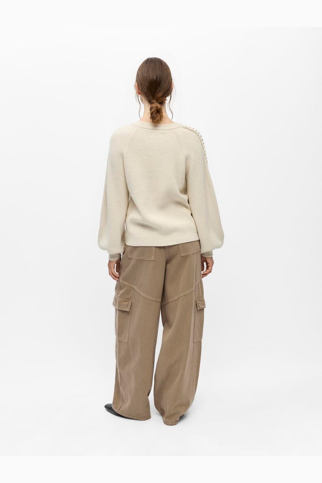 Object - Objhannah L/S Re Knit Pullover - 5049303 Birch