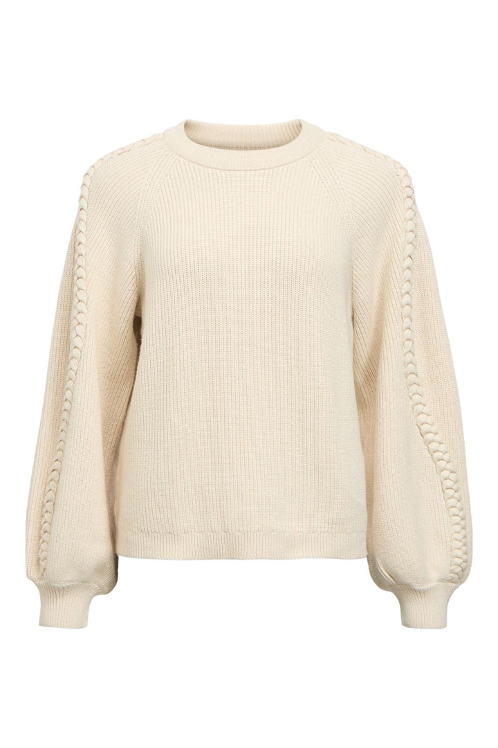 Object - Objhannah L/S Re Knit Pullover - 5049303 Birch