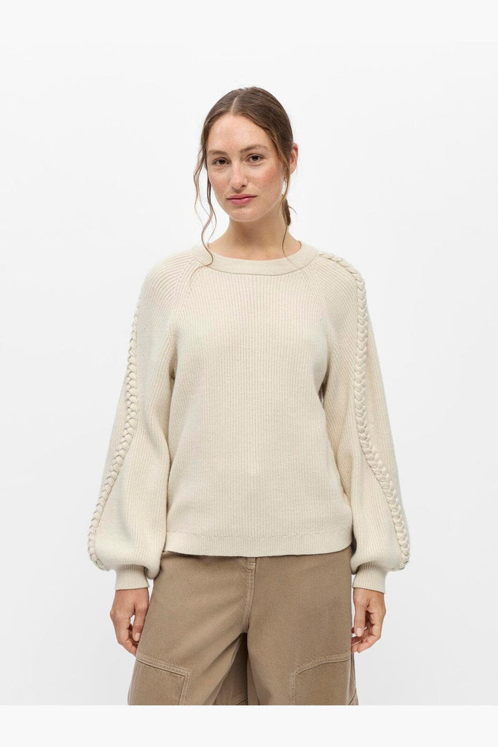 Object - Objhannah L/S Re Knit Pullover - 5049303 Birch