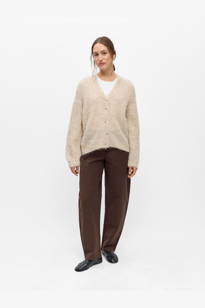 Object - Objharry L/S Lo Knit Cardigan - 5066746 Birch Melange