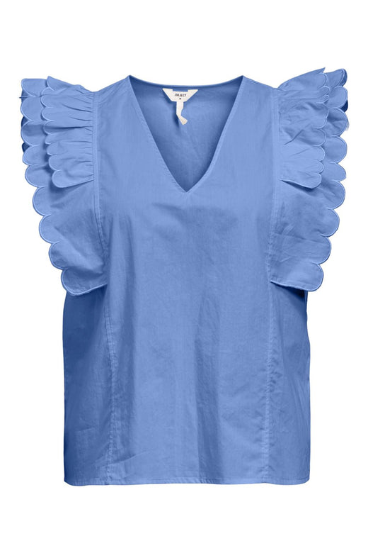 Object - Objhope Papaya Nour S/S Top - 4817331 Cornflower Blue