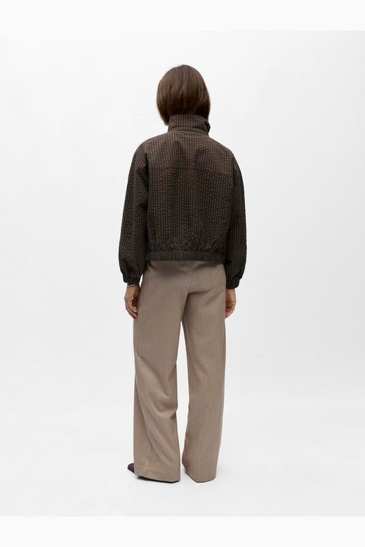 Object - Objlevi L/S Track Jacket - 5125454 Seal Brown Brown/White