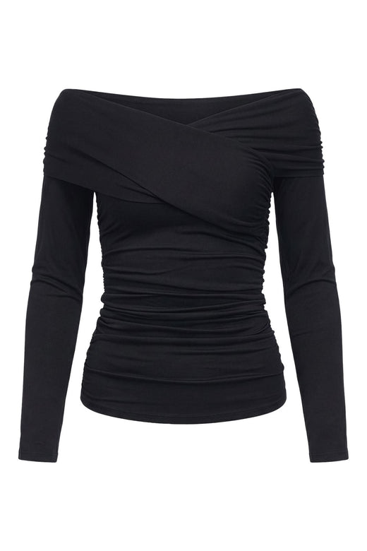 Object - Objlevih L/S Cross Over Top - 5251903 Black