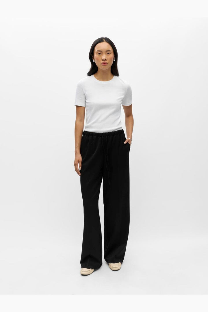 Object - Objlisa Tie Wide Pant - 5191830 Black