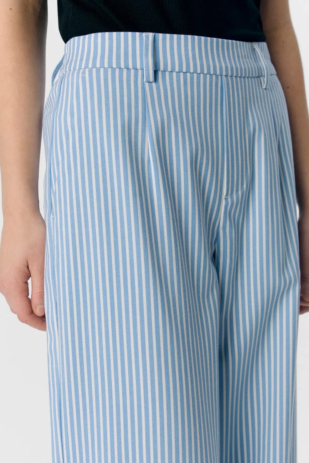 Object - Objlisa Wide Pant - 4810941 Cloud Dancer Cornflower Blue