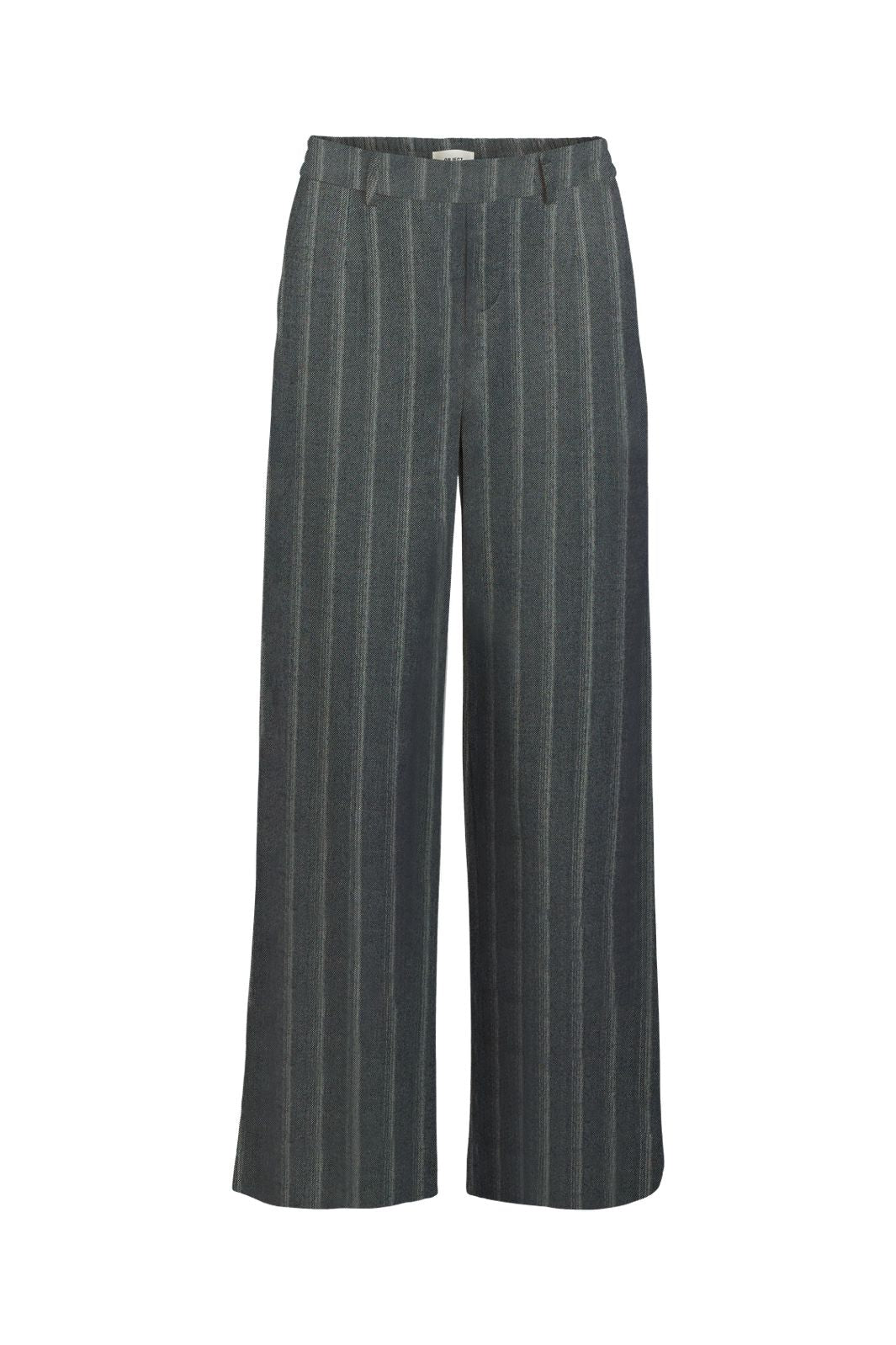 Object - Objlisa Wide Pant - 5091318 Medium Grey Melange Blurred White