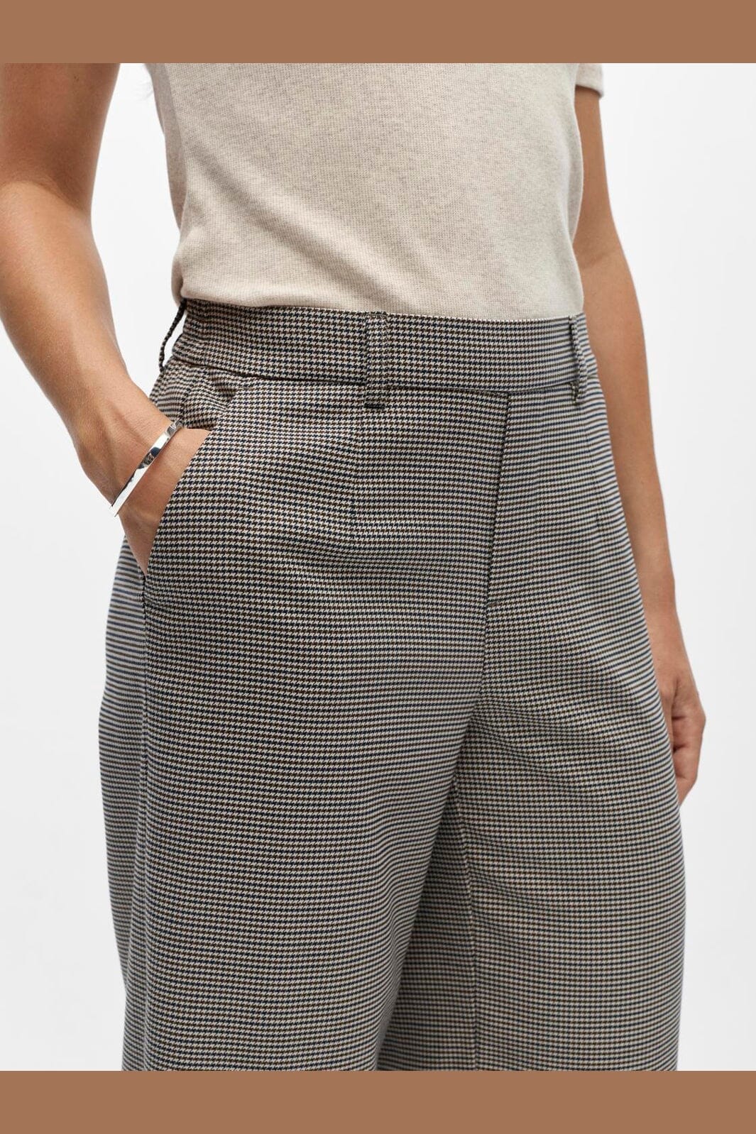 Object - Objlisa Wide Pant - 5123540 Sky Captain Brown/Sand Tooth