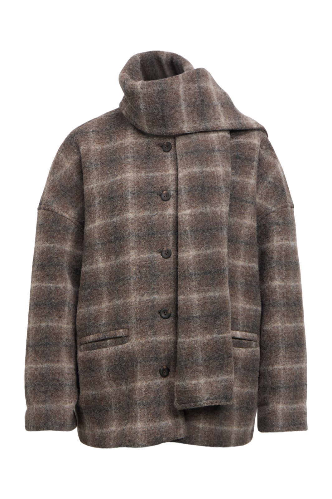 Object - Objmaise L/S Lo Scarf Jacket - 5049715 Carafe Check