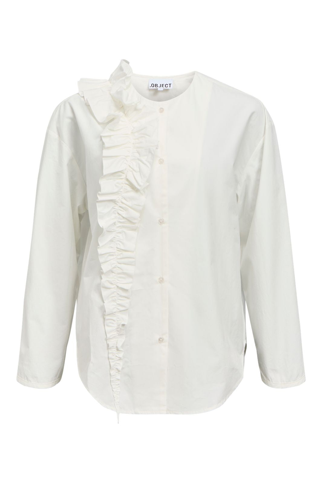 Object - Objmuni L/S Re Shirt 147 - 5111612 Cloud Dancer