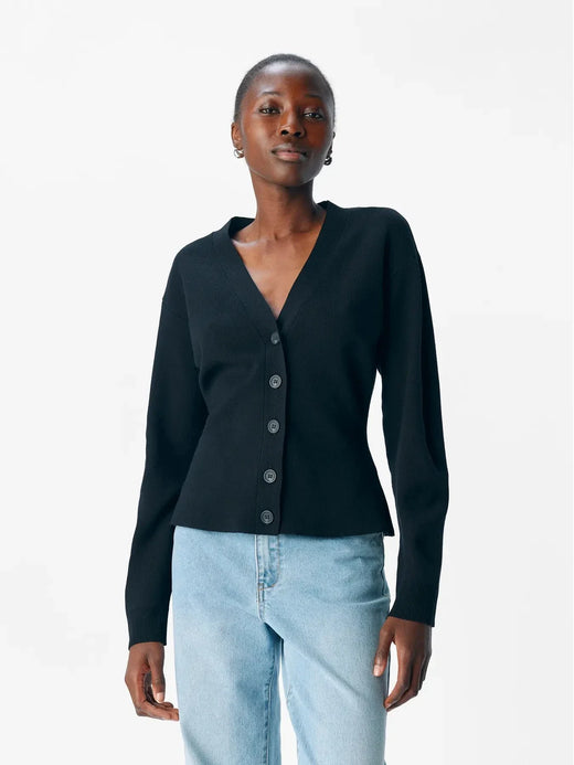 Object - Objreynard Ls Sli Cardigan - 4789476 Black Cardigans 