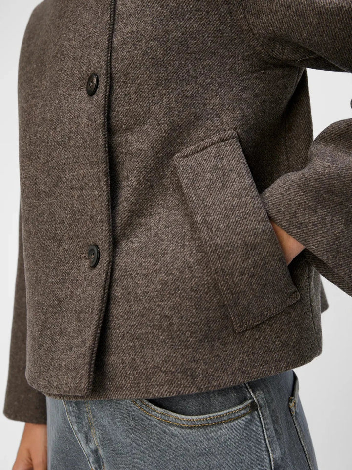 Object - Objriki Re Short Jacket - 4535518 Morel Melange Frakker 