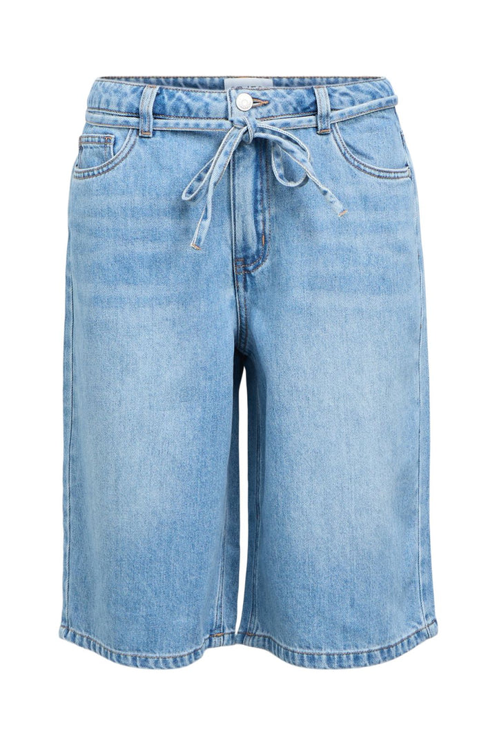 Object - Objrosie Lo Denim Long Shorts - 4948979 Light Blue Denim
