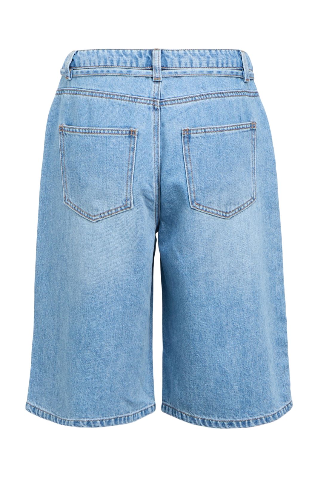 Object - Objrosie Lo Denim Long Shorts - 4948979 Light Blue Denim