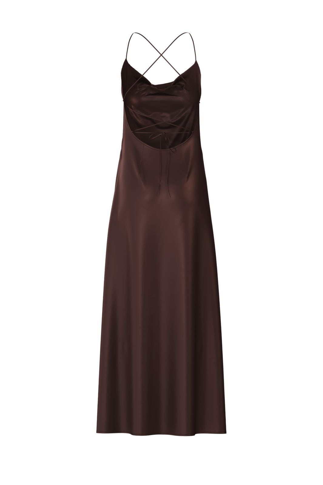 Object - Objsally Maxi Slip Dress - 5094700 Seal Brown