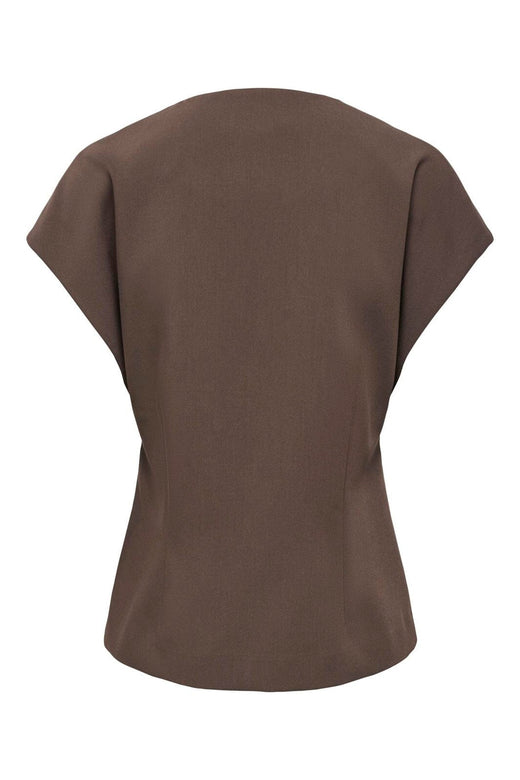 Only - Asmine S/S Asymmetric Shirt Tlr - 5150596 Chocolate Torte