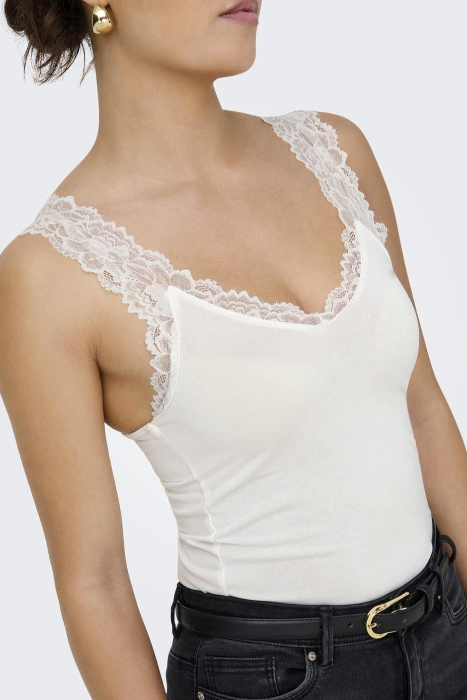 Only - Onl30 Free Life S/L Singlet Top - 4946311 Cloud Dancer
